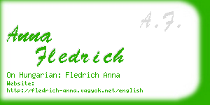 anna fledrich business card